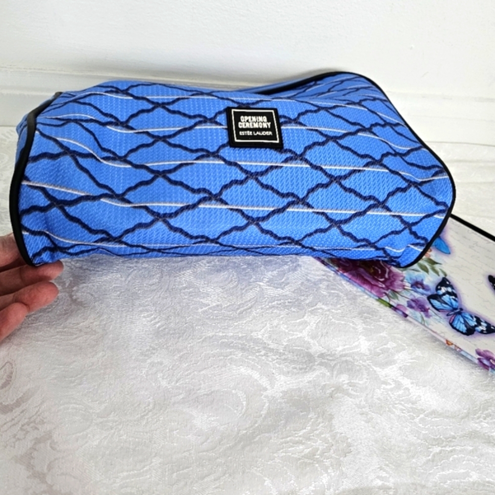 Estee Lauder Top Handle Cosmetic Bag/Organizer and Unbranded Butterfly W… - Picture 11 of 11